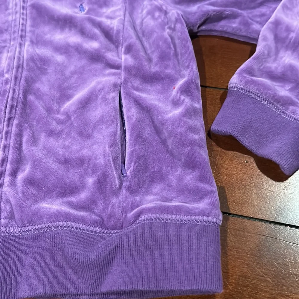 Ralph Lauren Polo Velour Hooded Zip up Jacket with Pockets Size 6X